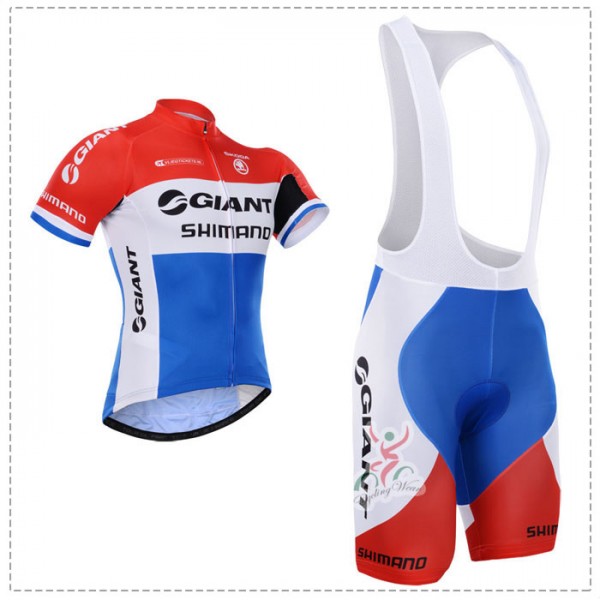 2015 Giant Shimano Fahrradbekleidung Satz Fahrradtrikot Kurzarm Trikot und Kurz Trägerhose WBDH968