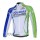 Liquigas Cannondale Pro Team Fahrradtrikot Langarm Grün Weiß TBCY534